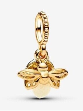 NWOT Glow-in-the-dark Firefly Dangle Charm Sterling Silver 925